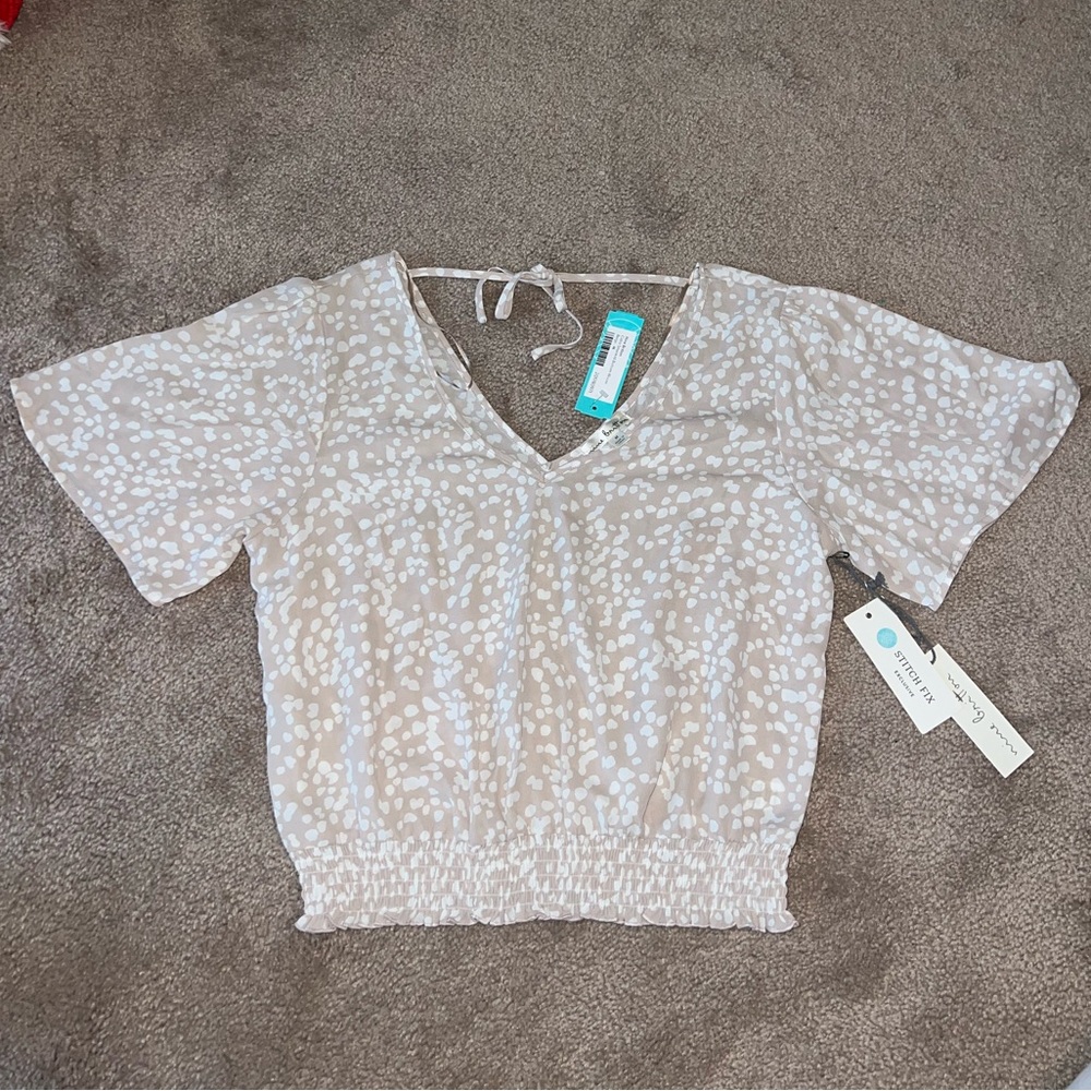 Nine Britton Cidro Smocked Bottom Blouse